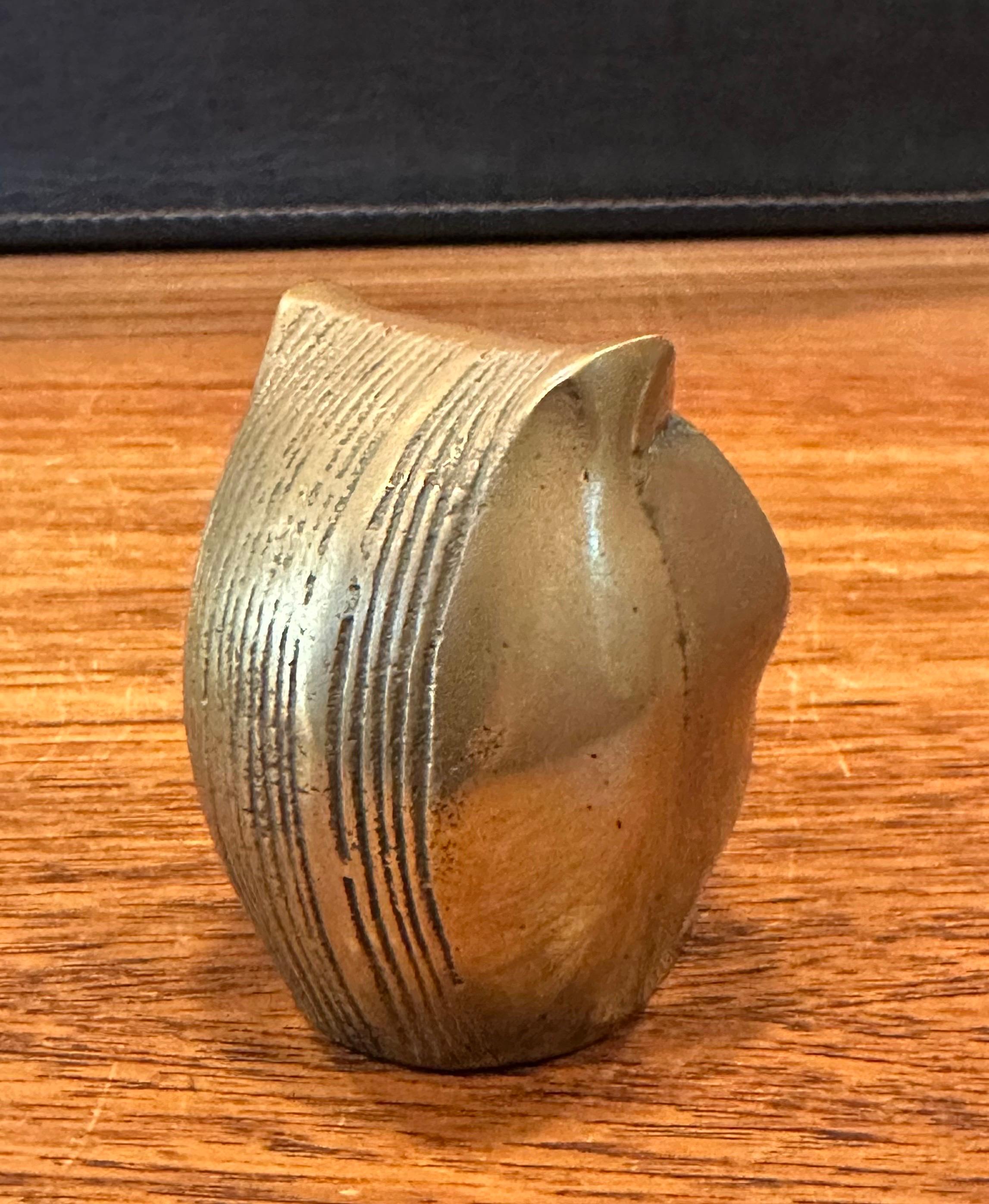 Gufo in ottone MCM Scultura / Fermacarte in vendita 3