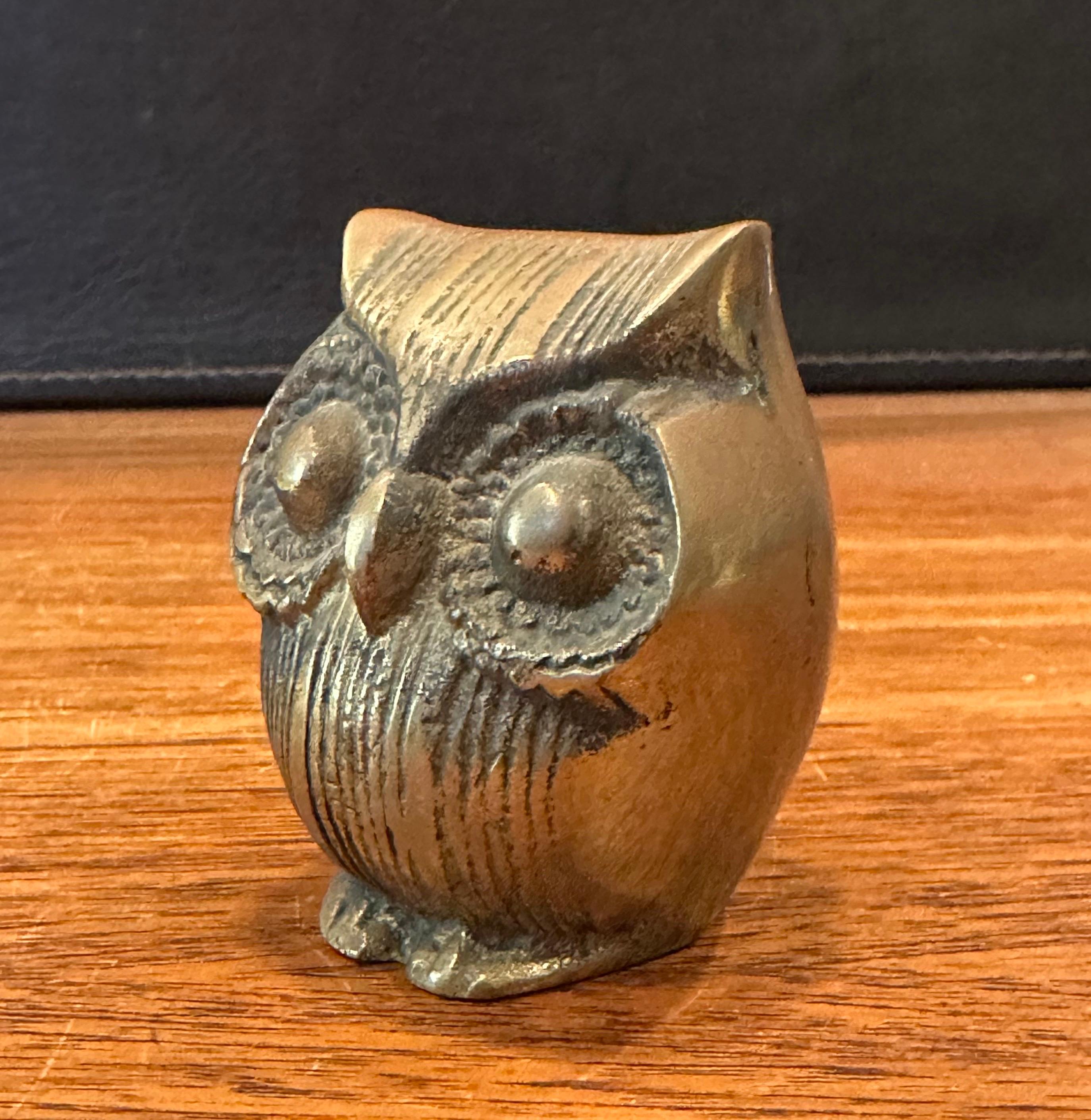 Gufo in ottone MCM Scultura / Fermacarte in vendita 4