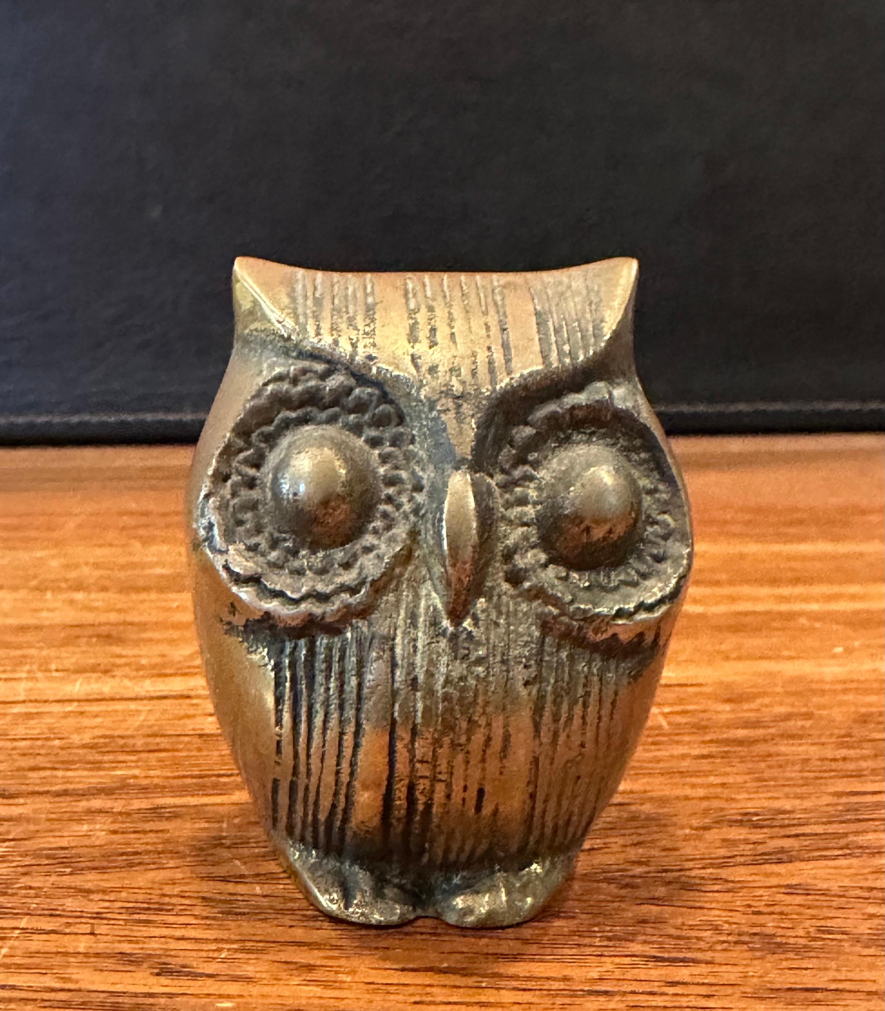 Gufo in ottone MCM Scultura / Fermacarte in vendita 5