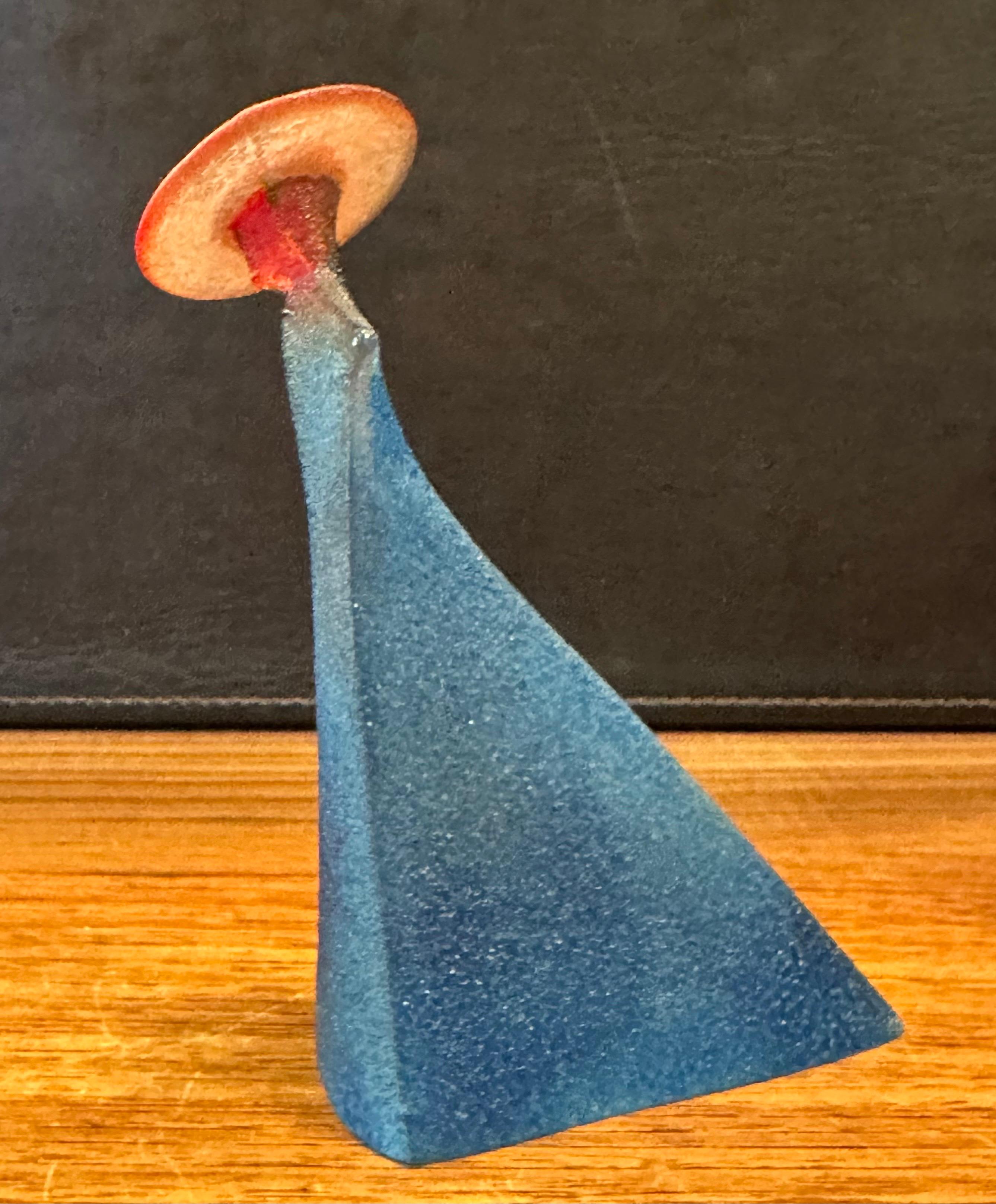 Coppia di sculture in vetro artistico 
