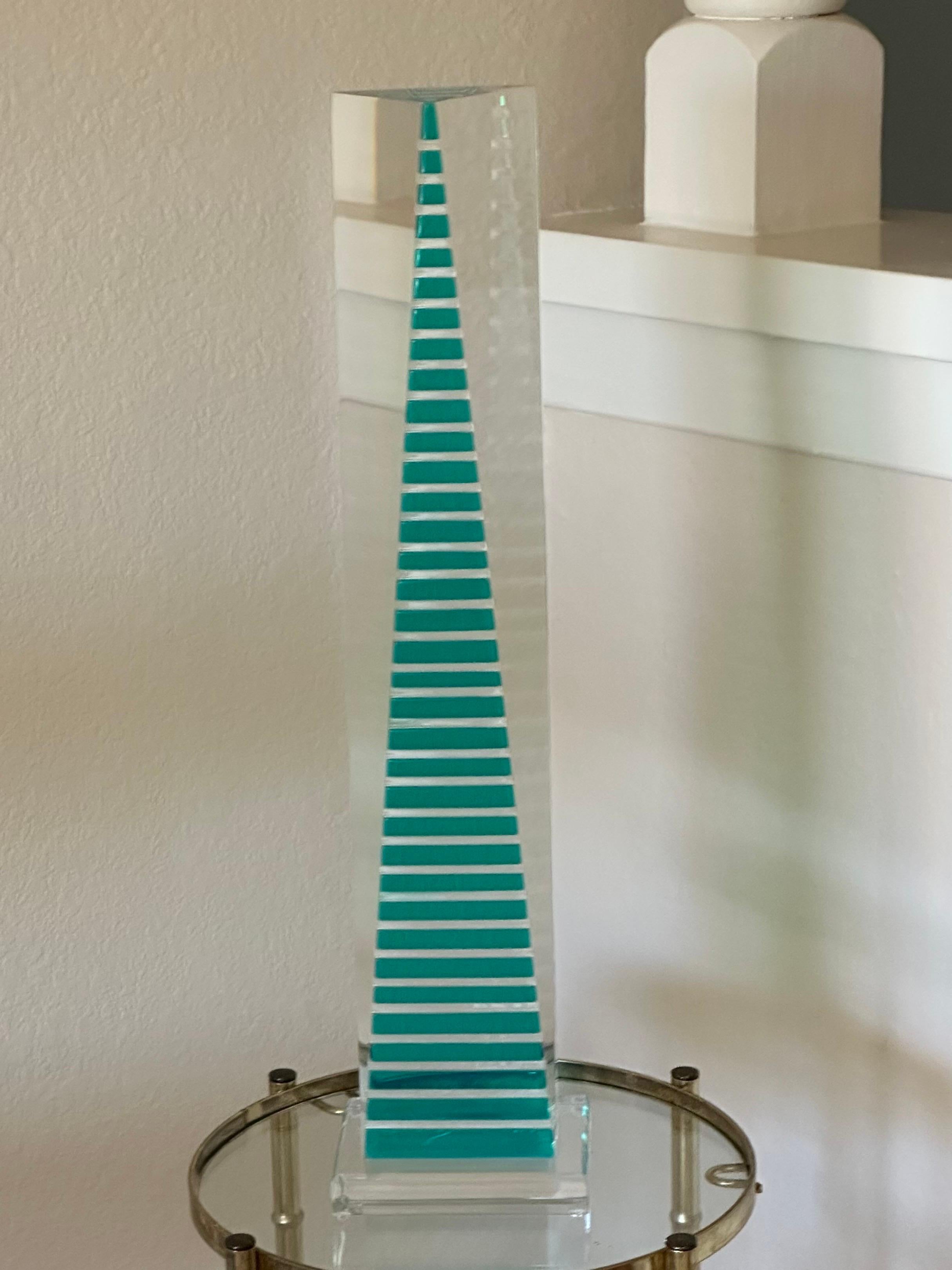 20th Century Rare Lucite Table Sculpture in the Style of Vasa Mihich For Sale