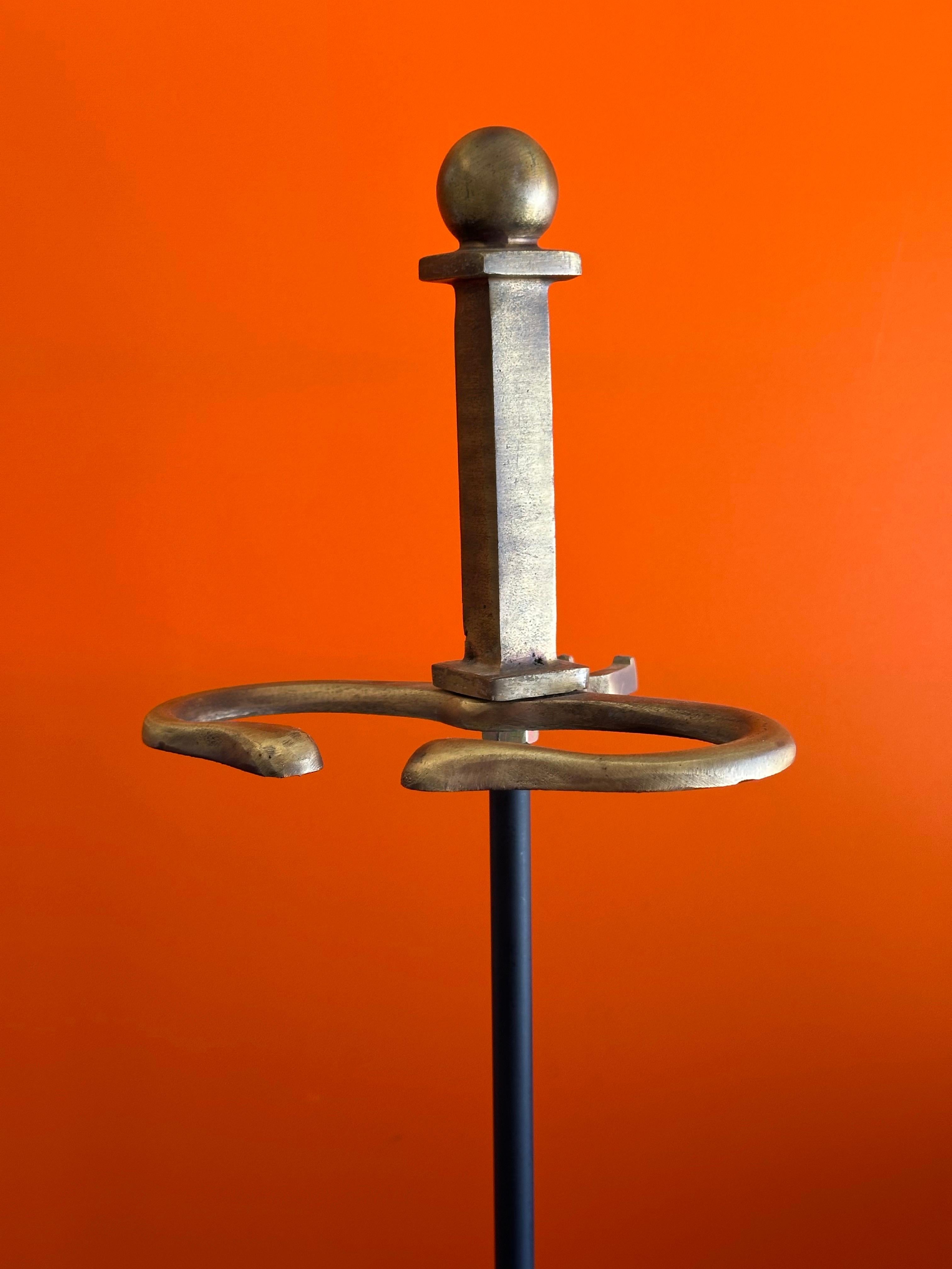 Set of Four Hollywood Regency Fireplace Tools by Pilgrim Manufacturing For Sale 7