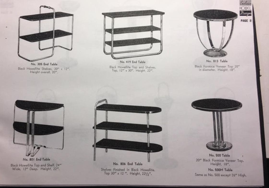 Art Deco Model #813 Chrome Mirror Top Table by Wolfgang Hoffman for Howell Co. For Sale 10