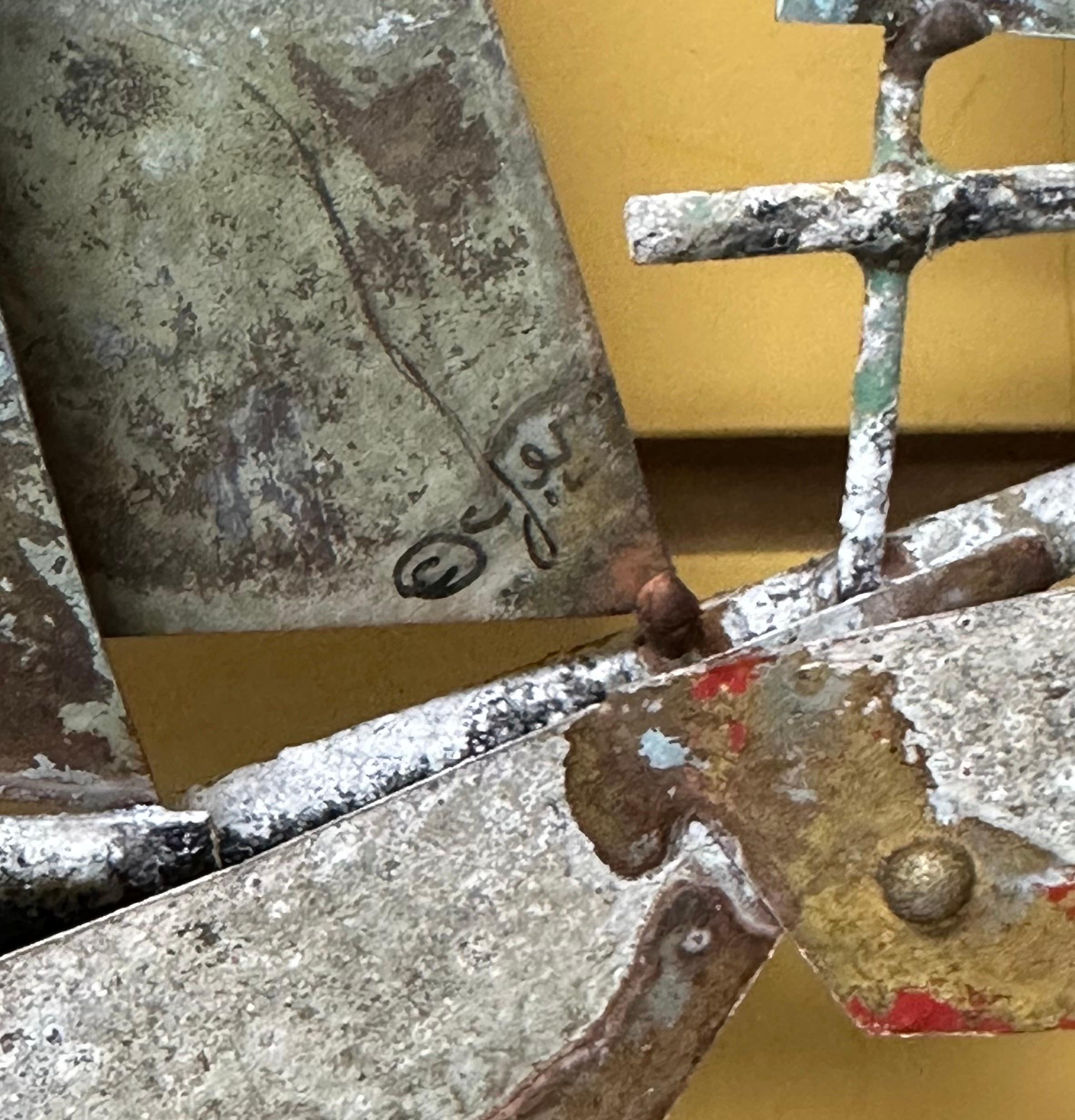 Segelboot-Regatta-Wandskulptur aus gemischtem Metall von C. Jere für Artisian House im Angebot 2