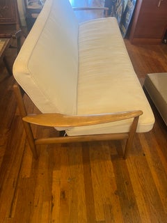 Danish Modern LIght Walnut Sofa by Grete Jalk for France & Daverckosen