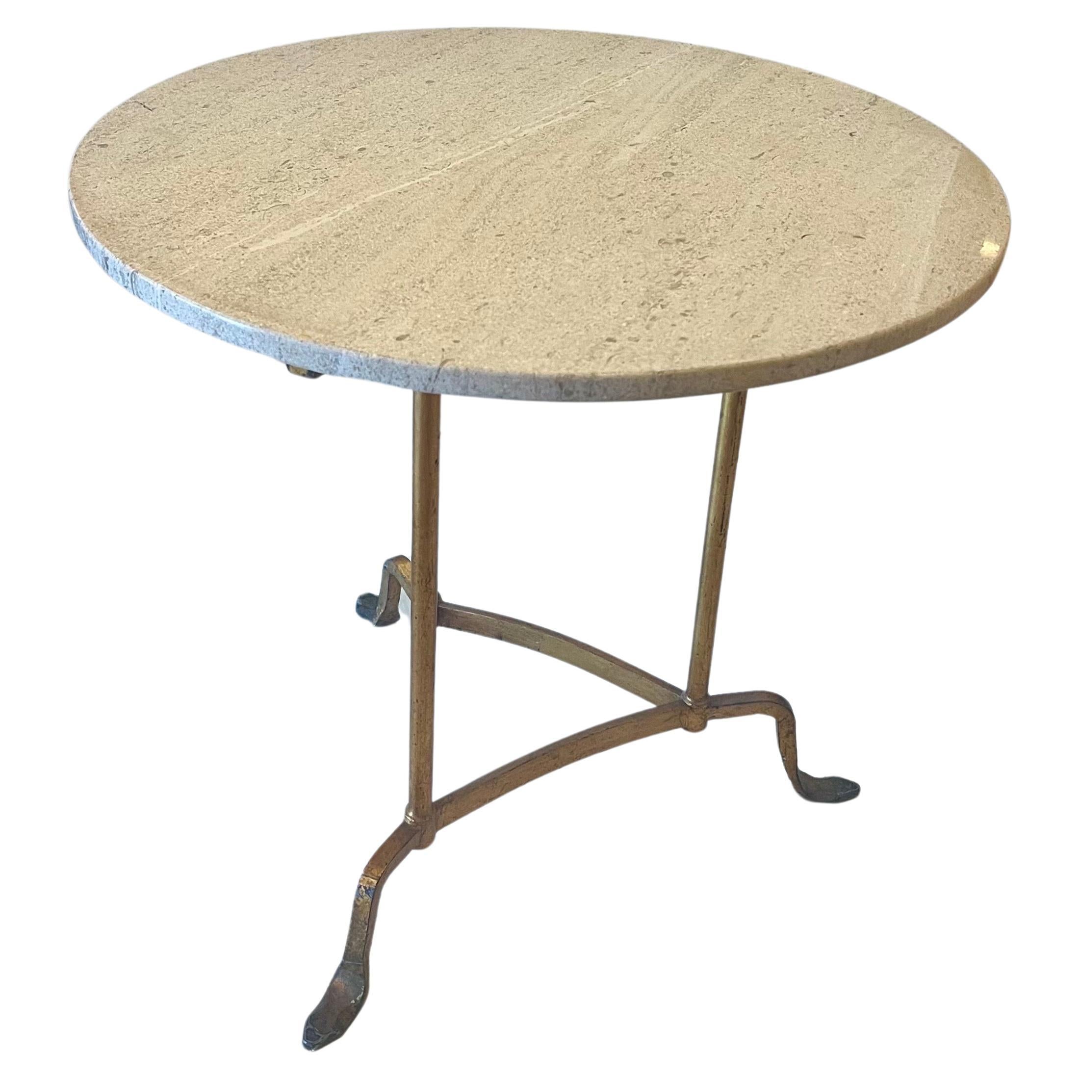 20th Century Italian Marble & Gold Guild Gueridon Occasional Table For Sale