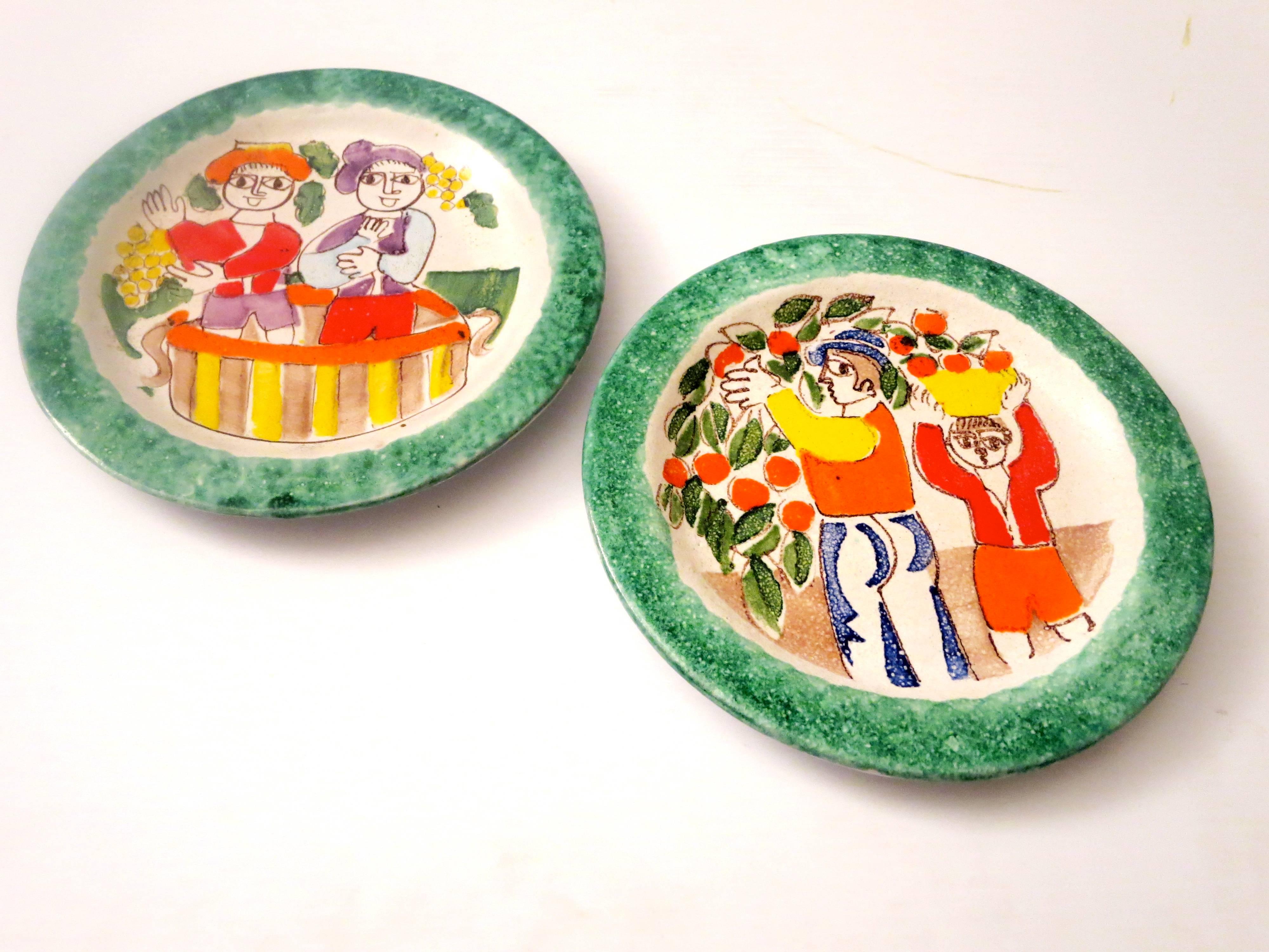 hand painted italian plates