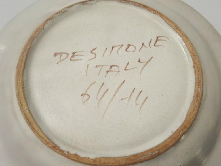 Pair of Decorative Hand-Painted Italian Ceramic Plates by DeSimone at ...