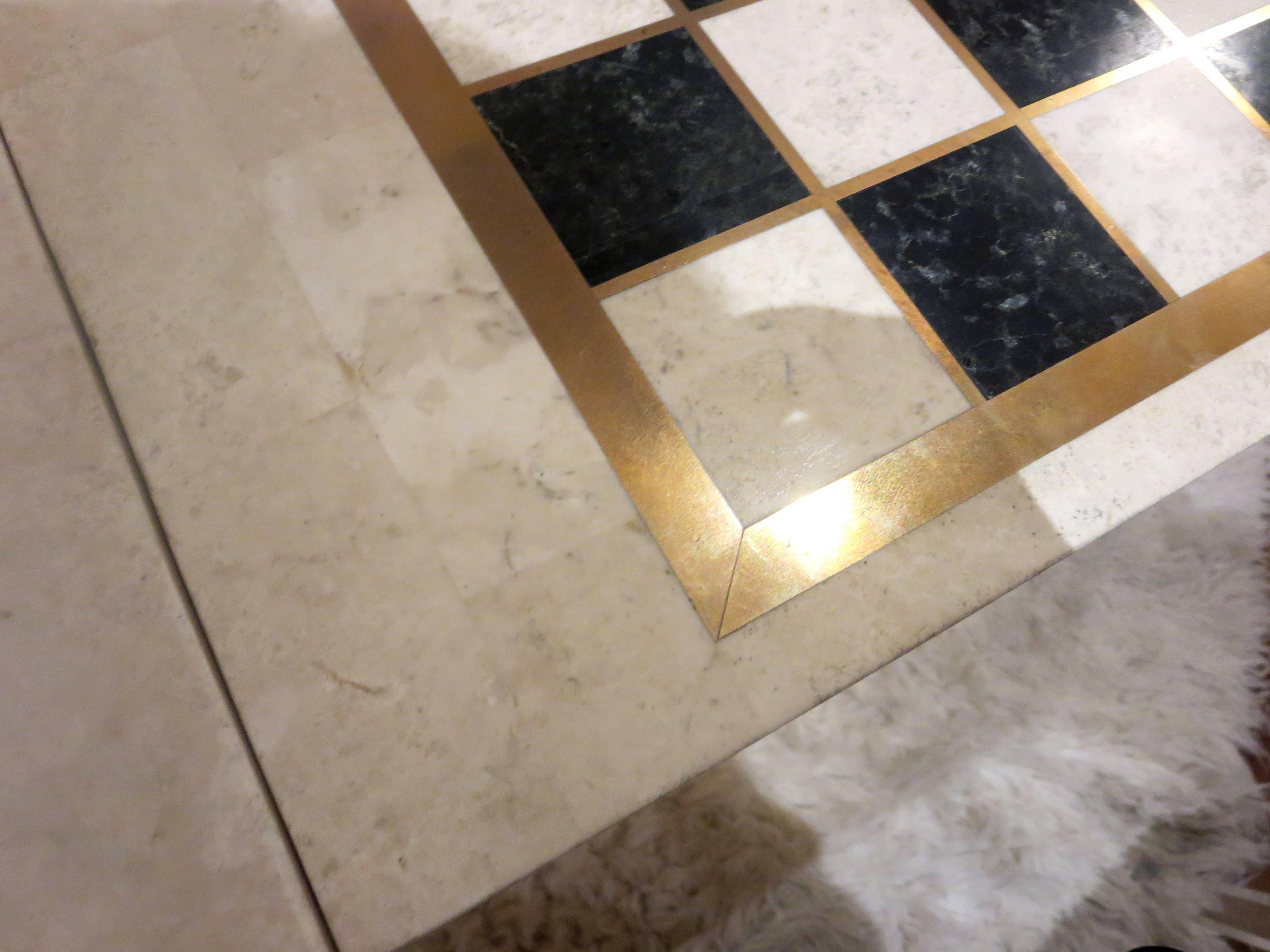 Philippine Tessellated Stone Chess Backgammon Console Table by Maitland Smith