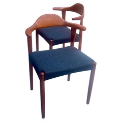 Pair of Danish Modern Bullhorn Rare Armchairs by Harry Ostergaard