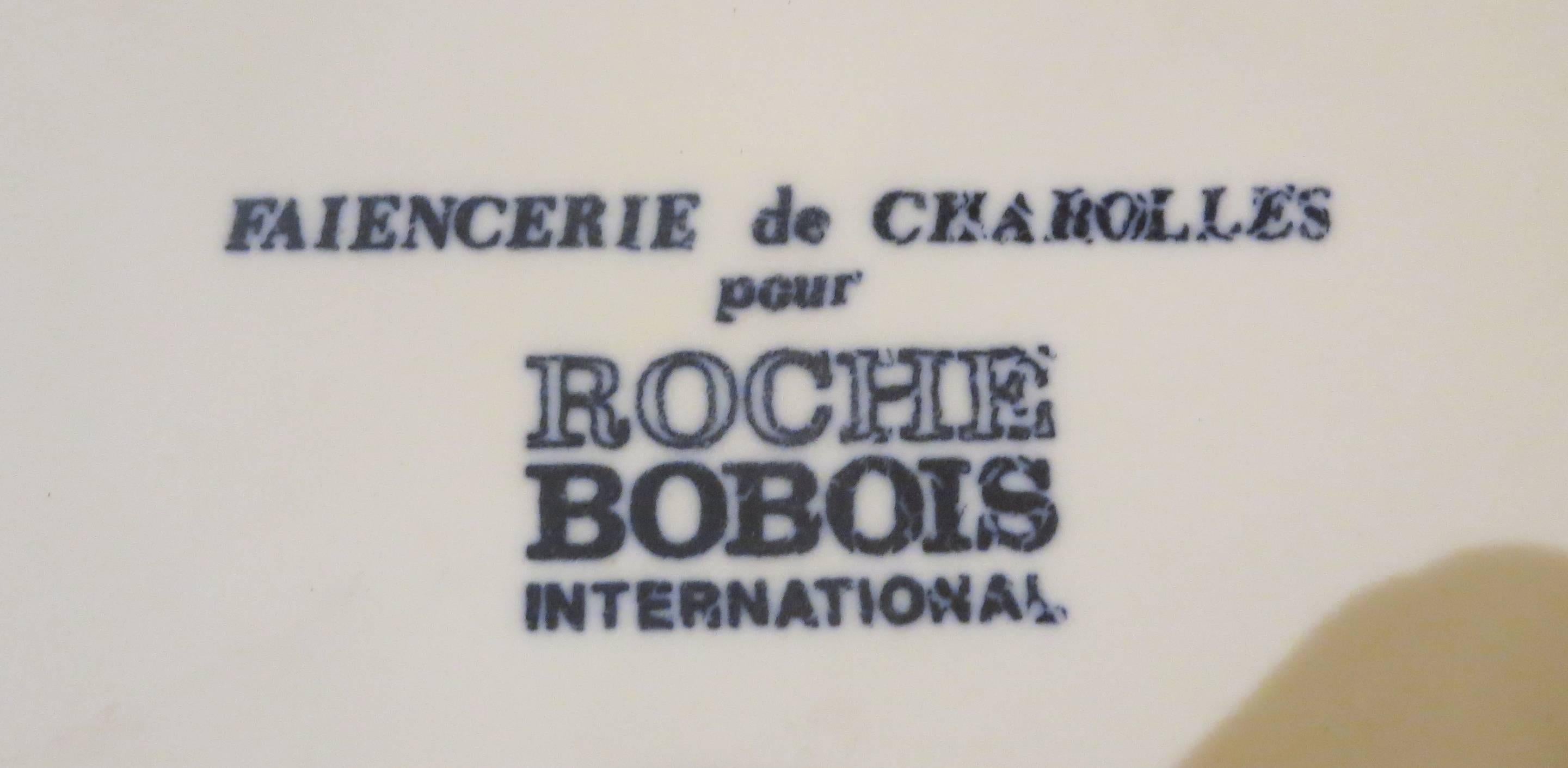 Hollywood Regency Massive Mate White Tall Ceramic Vase by Roche Bobois for Faincerie De Charolles