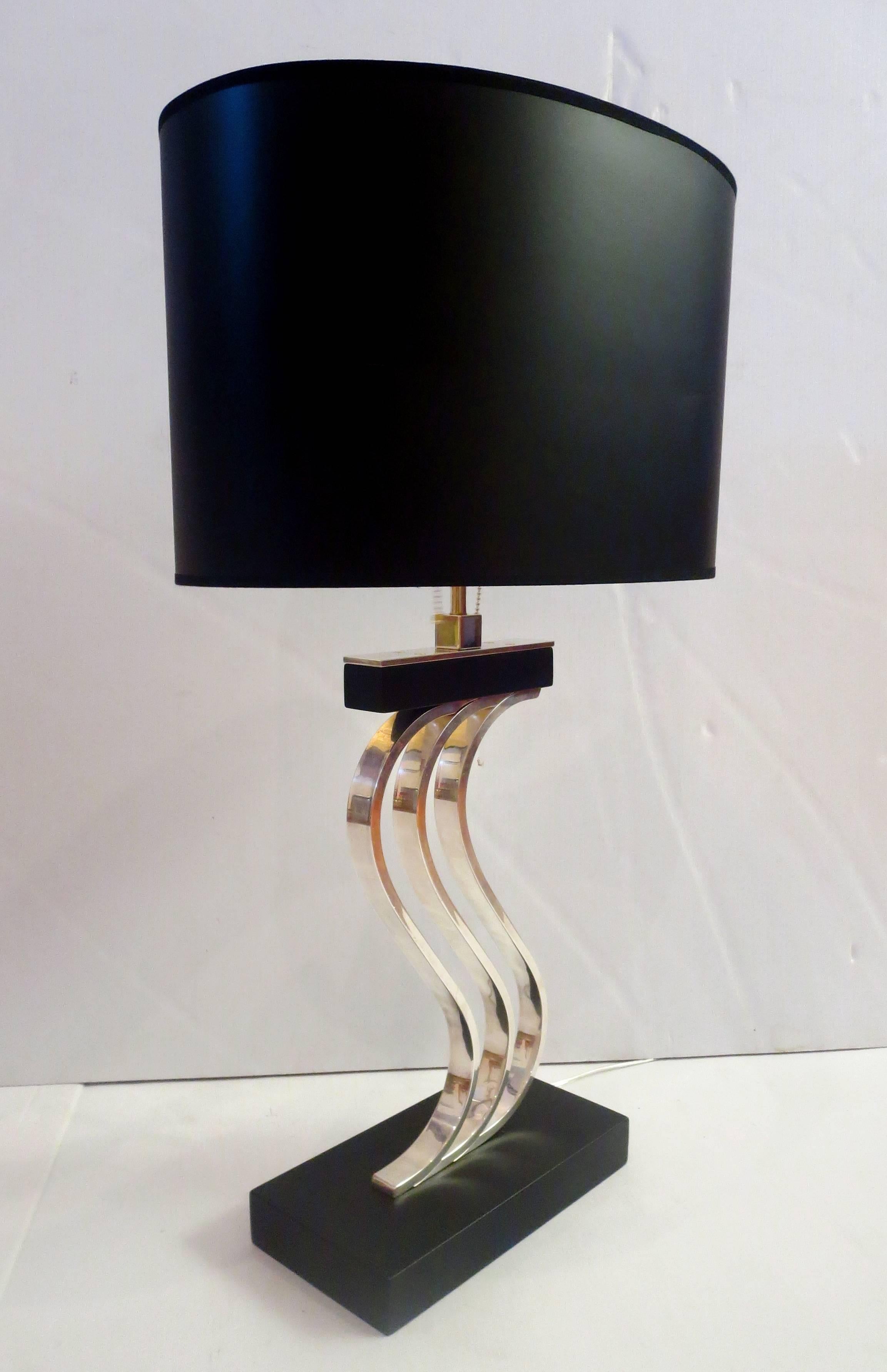 Rare Art Deco Modernist Silver Plate Desk Table Lamp 1