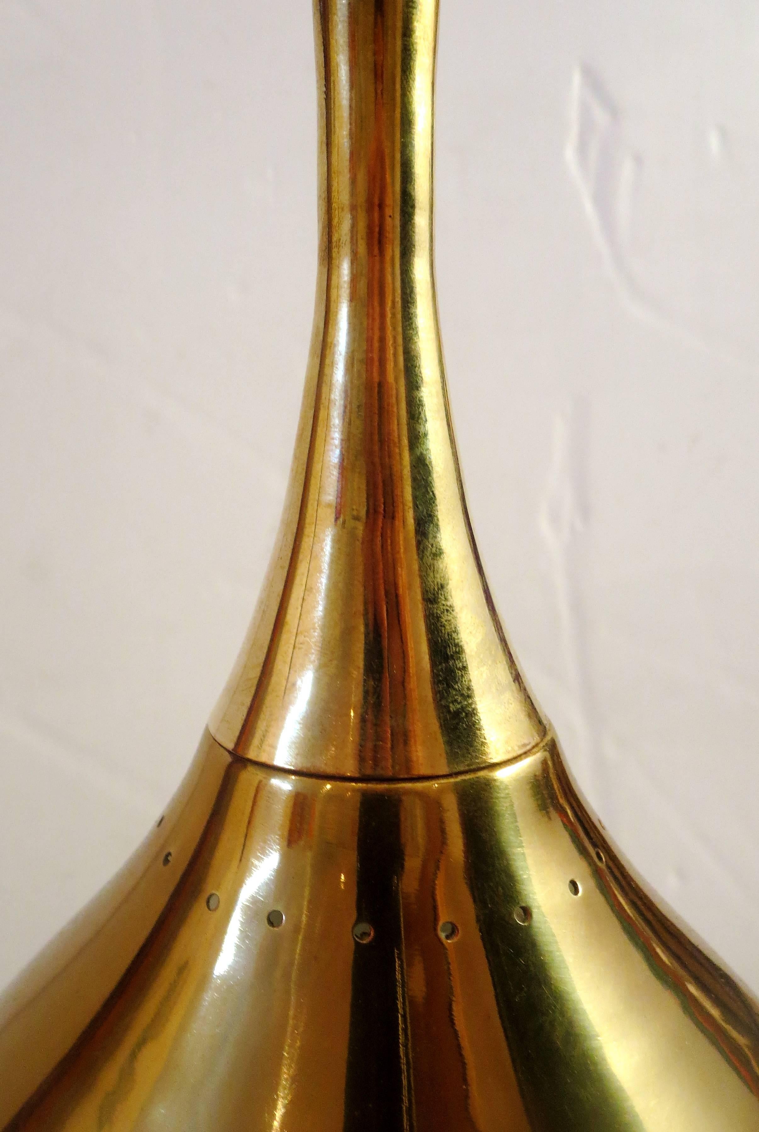 Mid-Century Modern 1950s Midcentury Atomic Age Brass Pendant Lamp