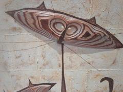 1950s Original Mixed-Media Siamese Cats Painting by J. Simmons