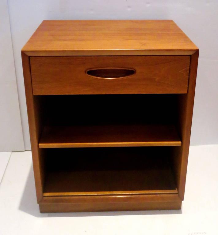 1960s Danish Modern Walnut Single Nightstand by Henredon at 1stdibs