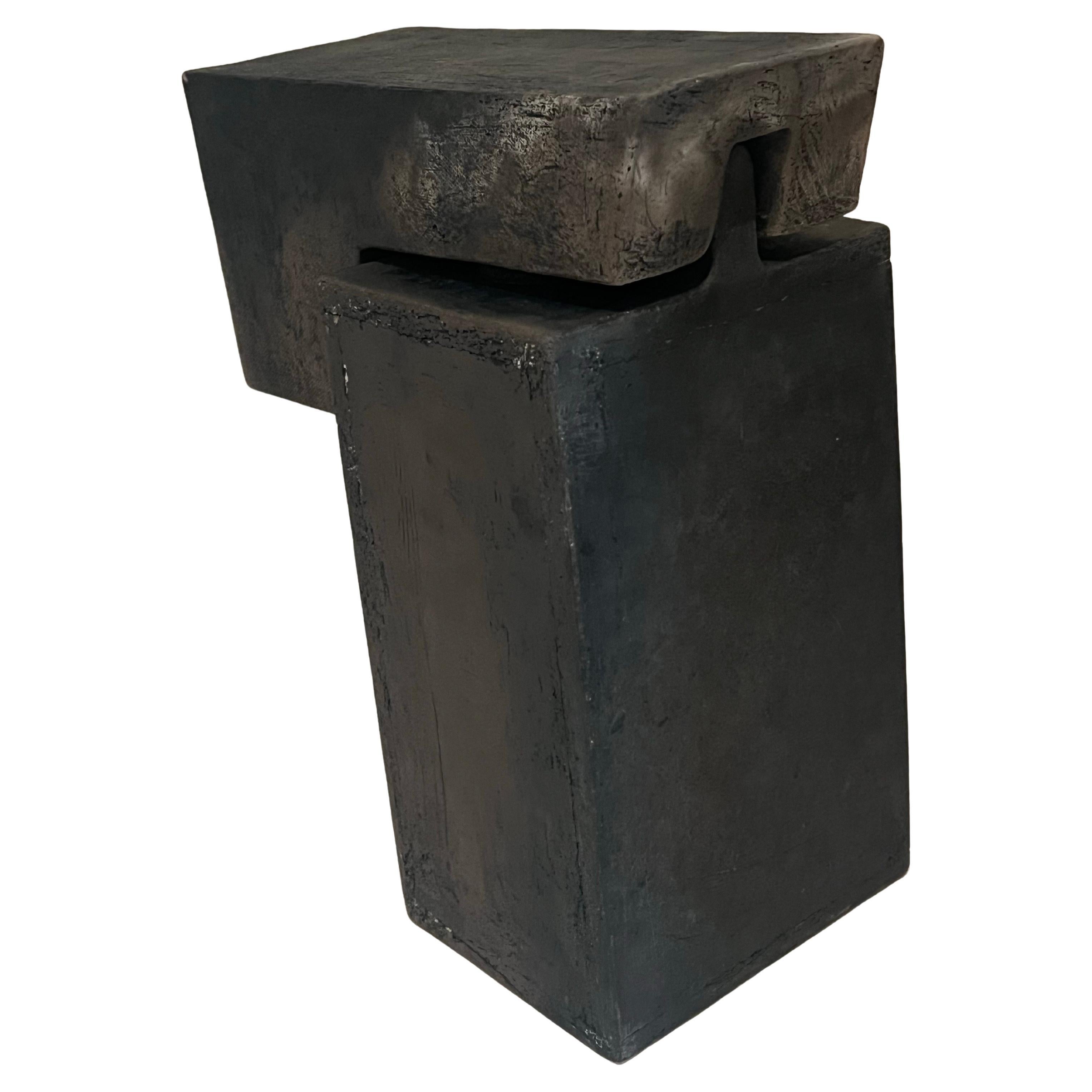 Ceramic Postmodern Geometric Abstract Sculpture 2 Piece by Lee Hun Chung 1990 For Sale