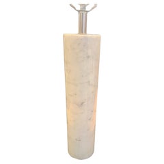 Striking Solid Large Cylinder Italian Marble Postmodern Table Desk Lamp