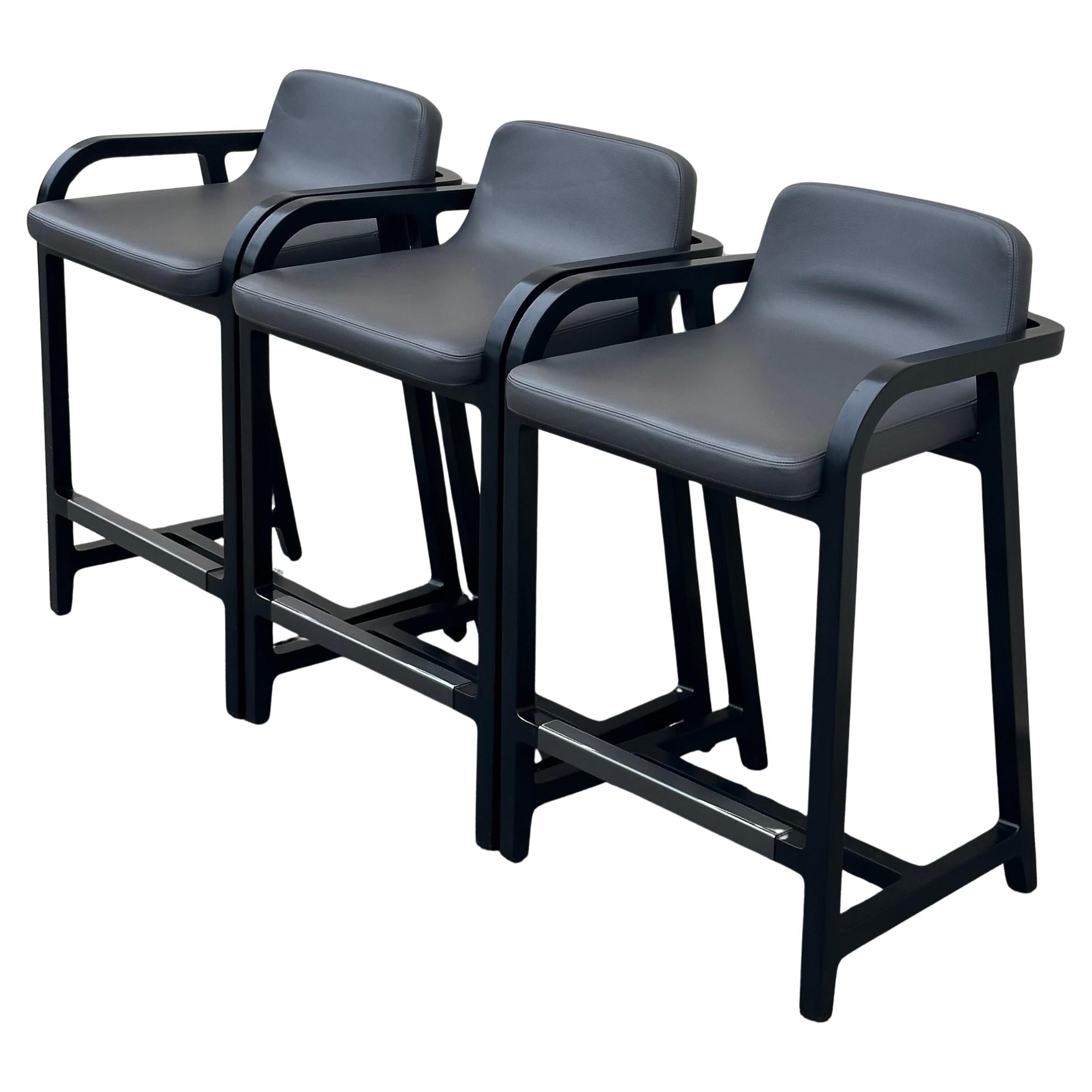 Set of Three "Fulgens" Counter Stools by Antonio Citterio for B&B Italia Maxalto For Sale