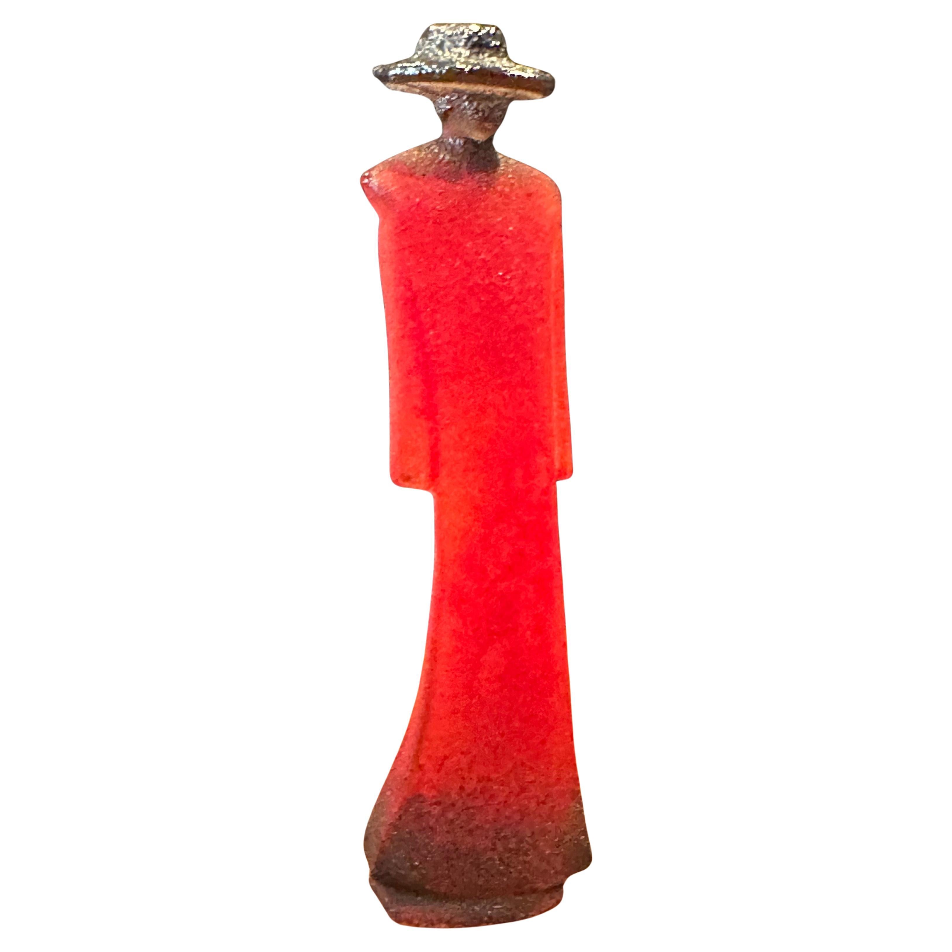 Fatto a mano Coppia di sculture in vetro artistico 