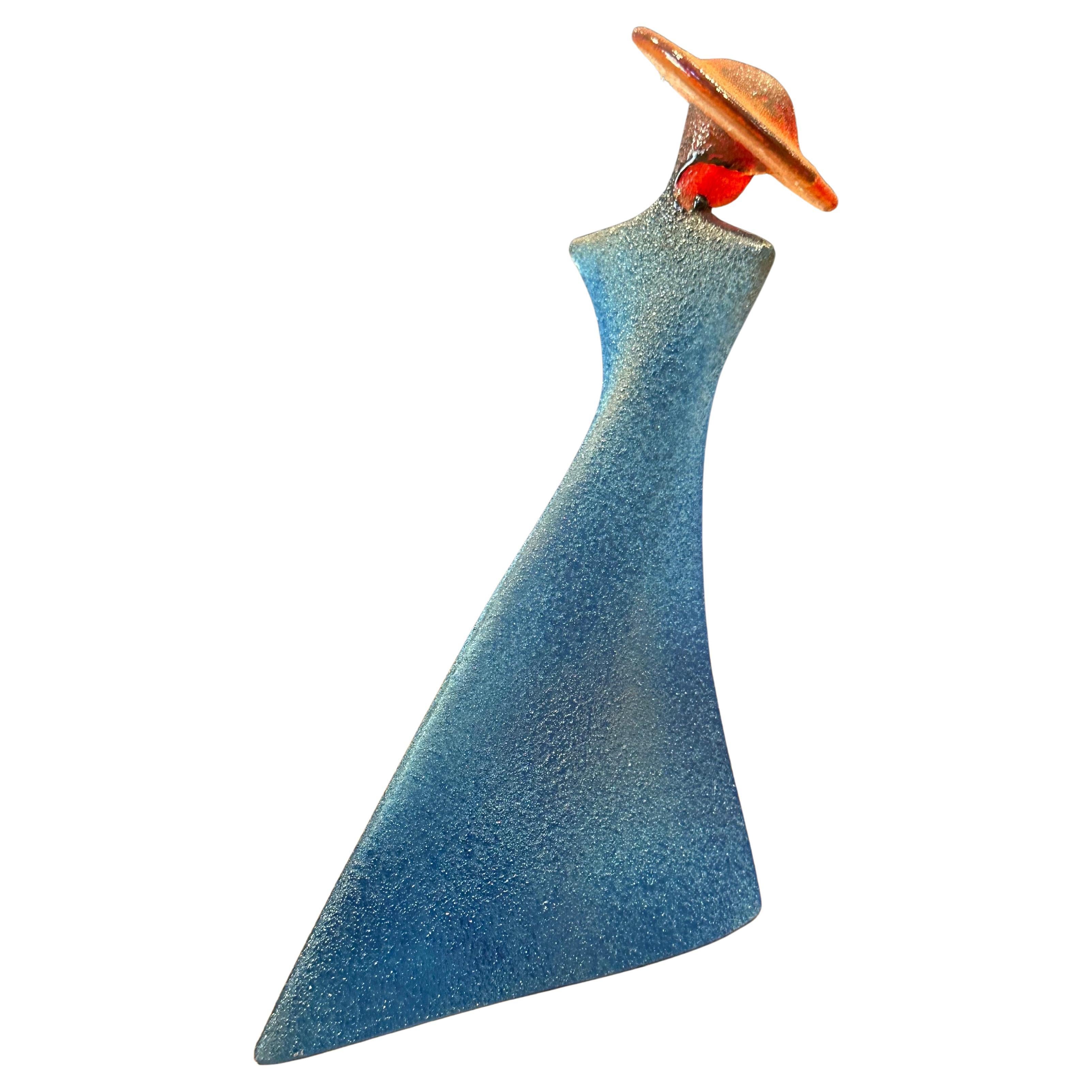 Svedese Coppia di sculture in vetro artistico 