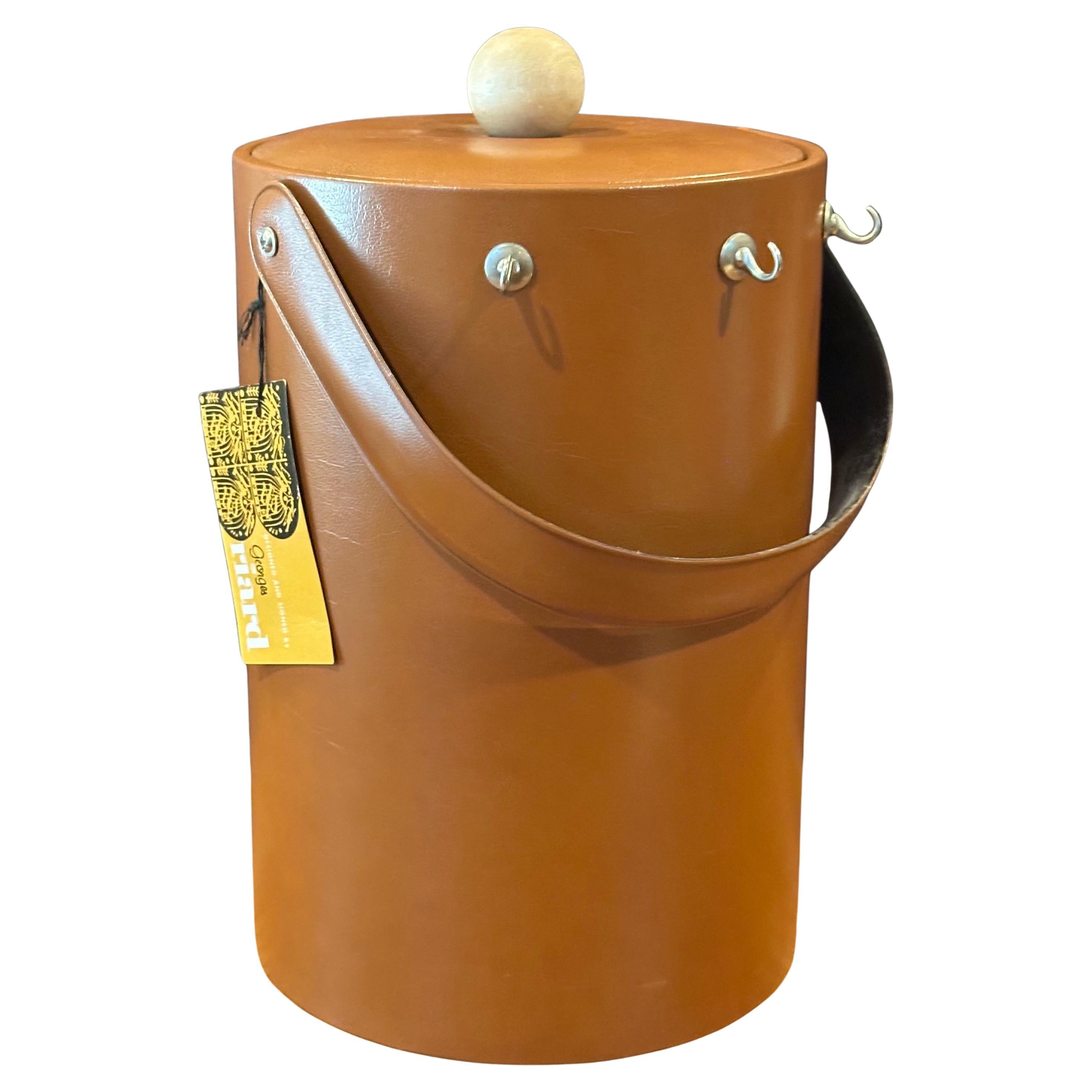 Mid-Century Modern MCM Ice Bucket with Bar Tools by Georges Briard - New with Tag For Sale