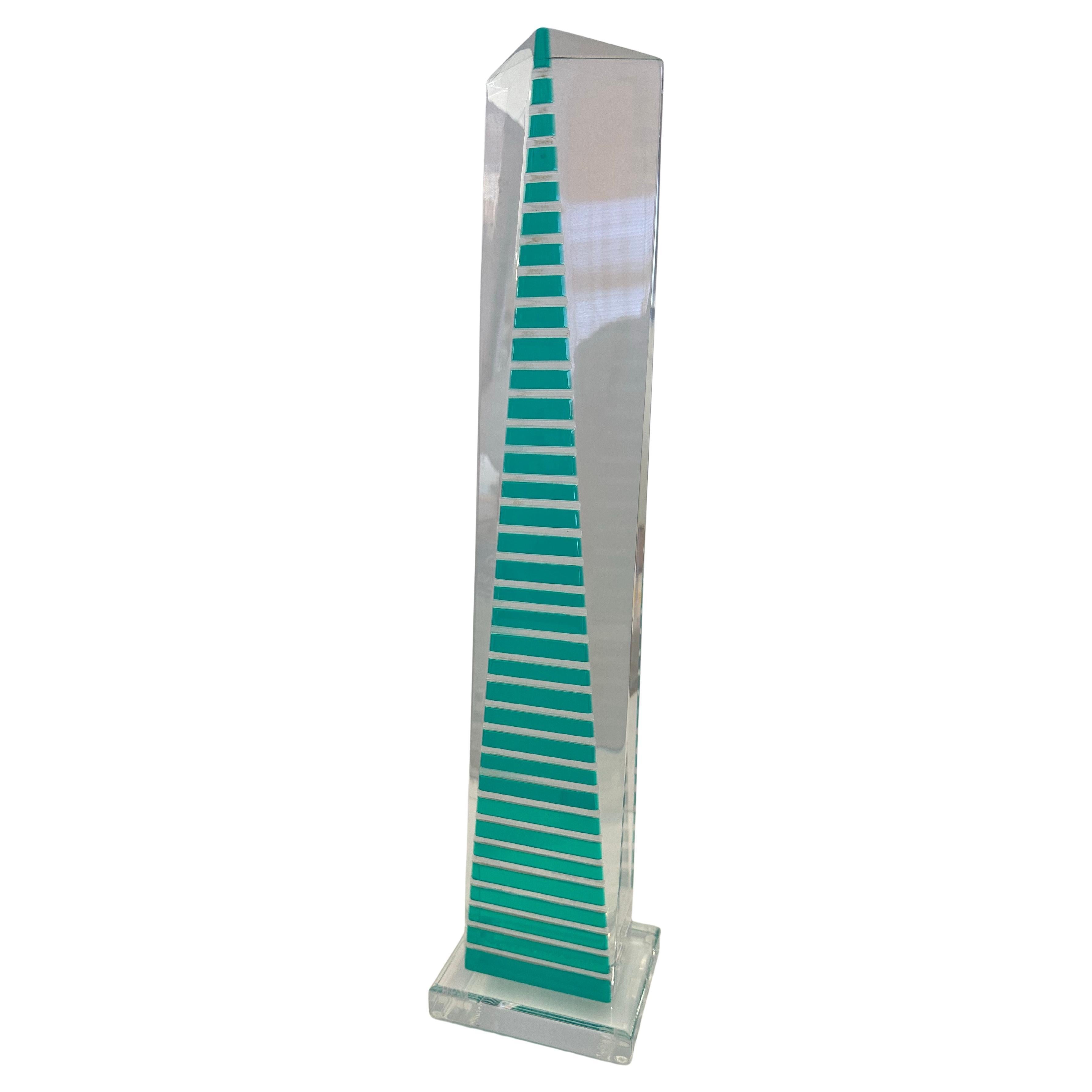 Post-Modern Rare Lucite Table Sculpture in the Style of Vasa Mihich For Sale