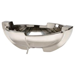 Large Modernist Contemporary Chrome "Wildwood" Fruit Bowl