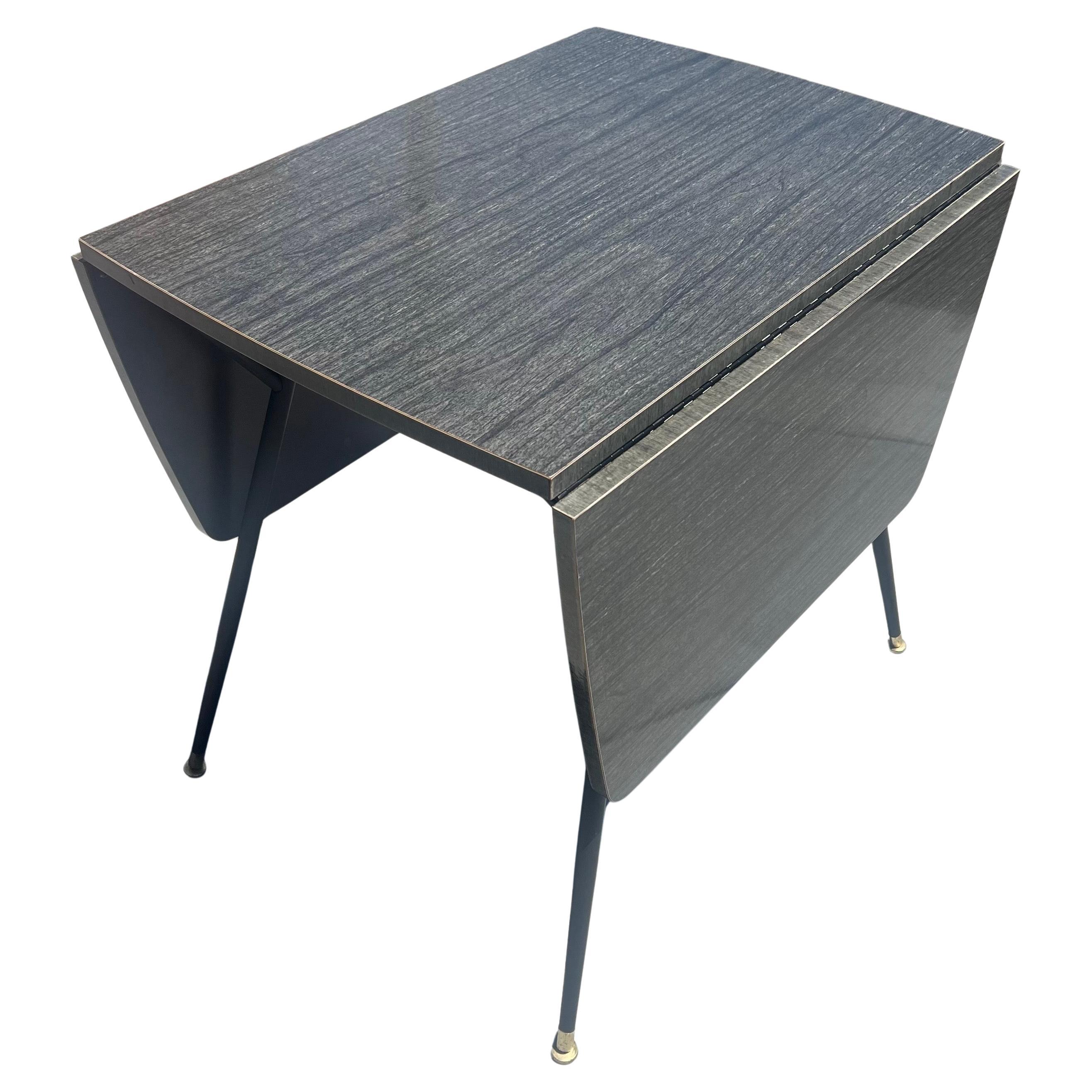 1950's American Mid century Atomic Age Petite Folding Leaf Dinette Table For Sale