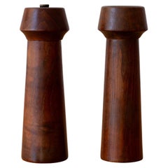 Mid Century Teak Salt Shaker and Pepper Mill Denmark