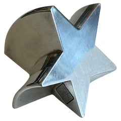 Raro fermacarte Shooting Star Dansk placcato argento di Gunnar Cyren degli anni '70