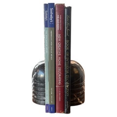 1980's Solid Marble Postmodern Pair of Italian Bookends
