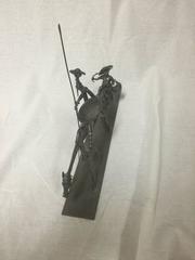 Signed Pewter Sculpture of Don Quixote by Noted French Sculptor Michel Laude