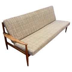 Danish Modern LIght Walnut Sofa by Grete Jalk for France & Daverckosen