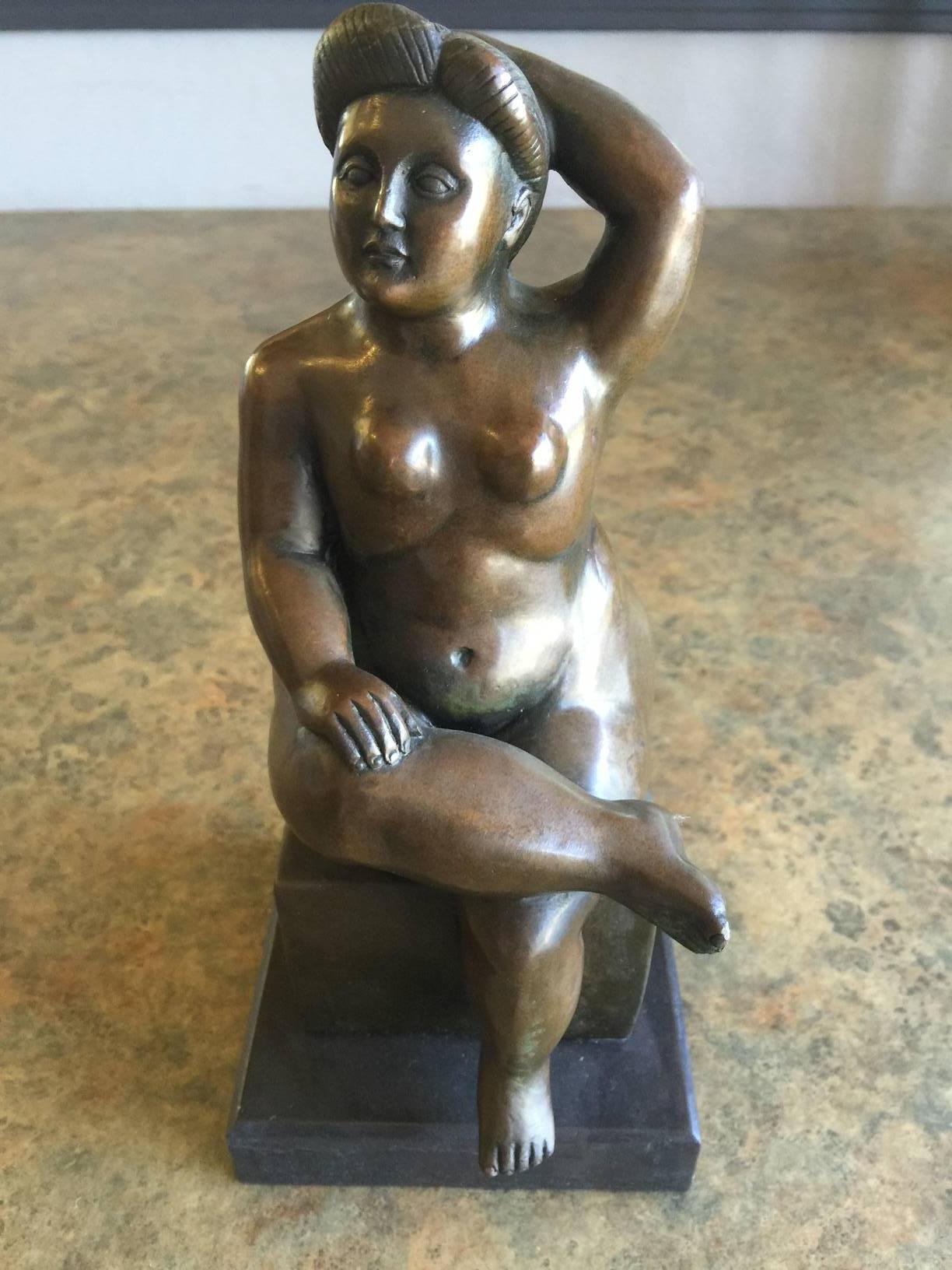 20th Century Figurative Woman in Bronze by Fernando Botero