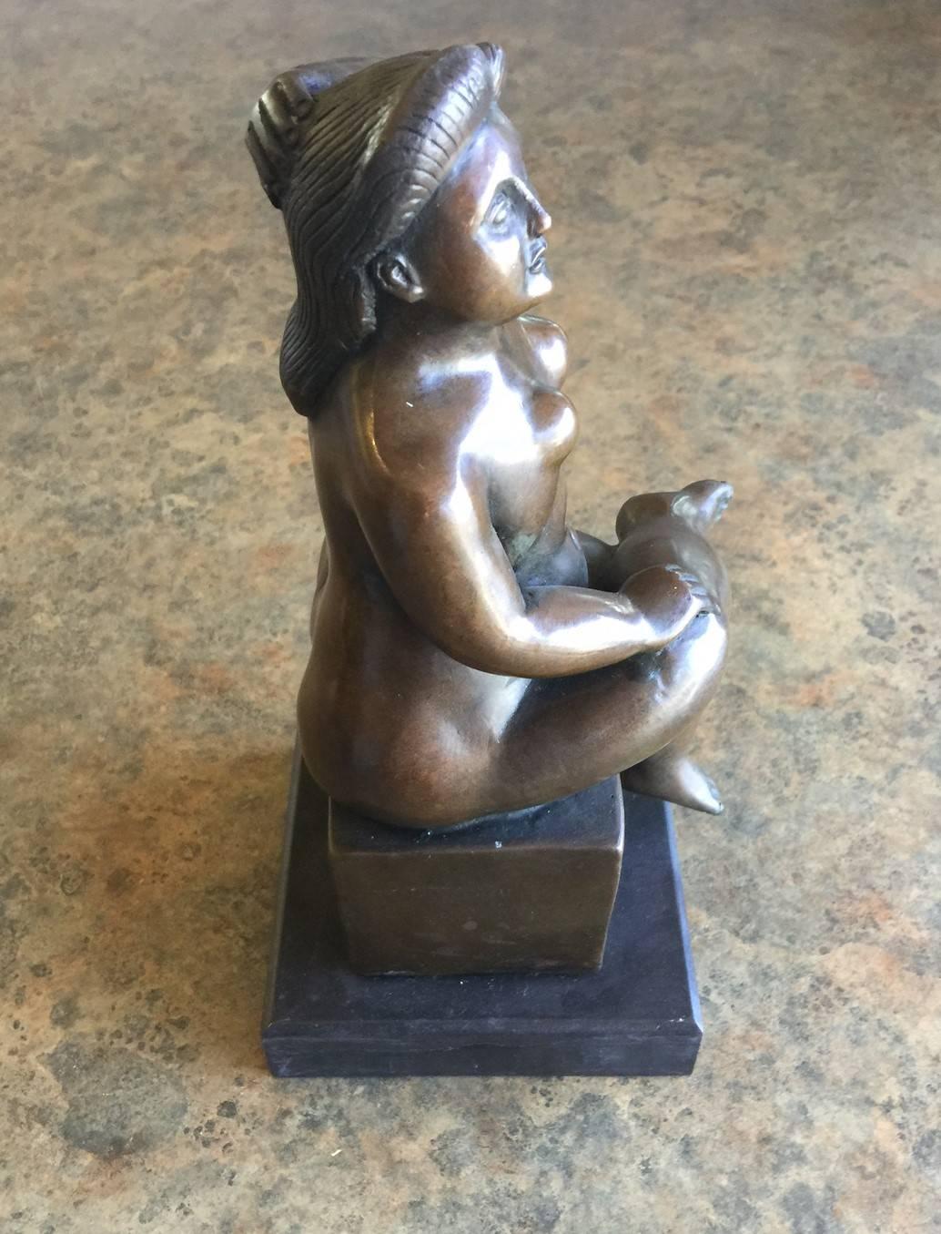 Italian Figurative Woman in Bronze by Fernando Botero