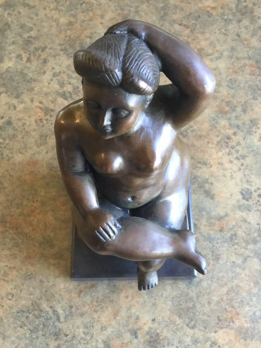 Forged Figurative Woman in Bronze by Fernando Botero