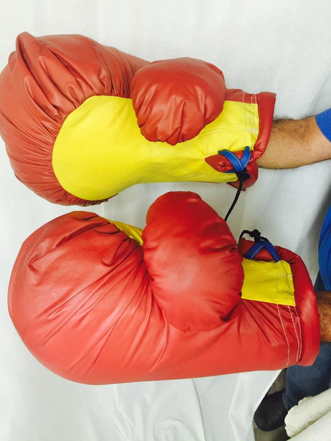 Unique Pair of Vintage Oversized Boxing Gloves For Sale at 1stdibs