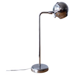Chrome Eyeball Task desk Lamp 1970s Mid Century