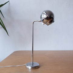 Chrome Eyeball Task desk Lamp 1970s Mid Century