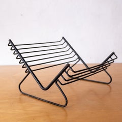 Carl Auböck Model 3606 Black Metal Book Cradle or Stand, 1950s