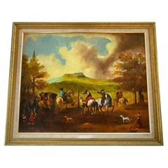 The Hunting Party - Oil on Canvas, Original Painting by Károly Szegvári