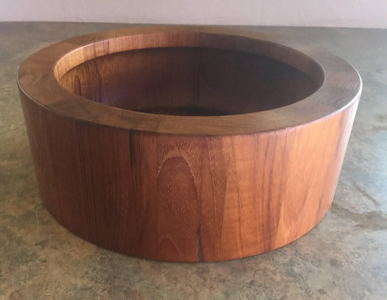 Danish Mid-Century Staved Teak Bowl by Jens Quistgaard For Sale