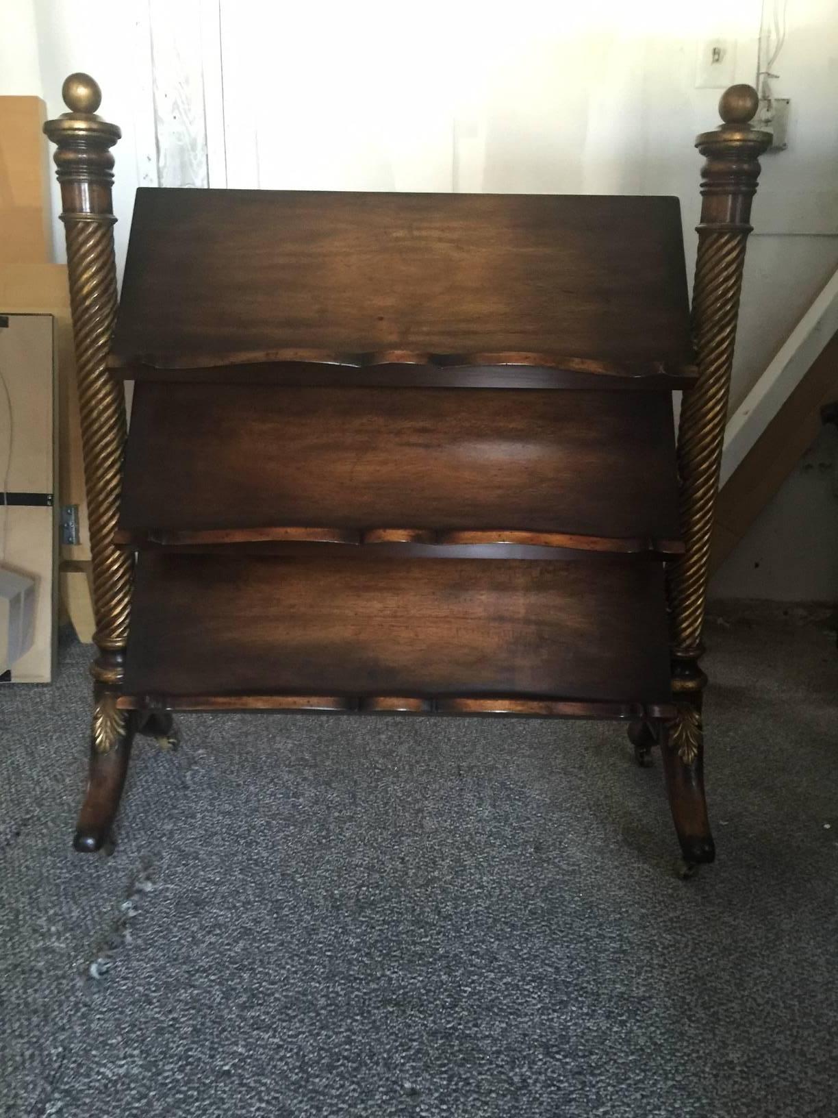 Unique Rolling Library Stand by John-Richard In Excellent Condition In San Diego, CA