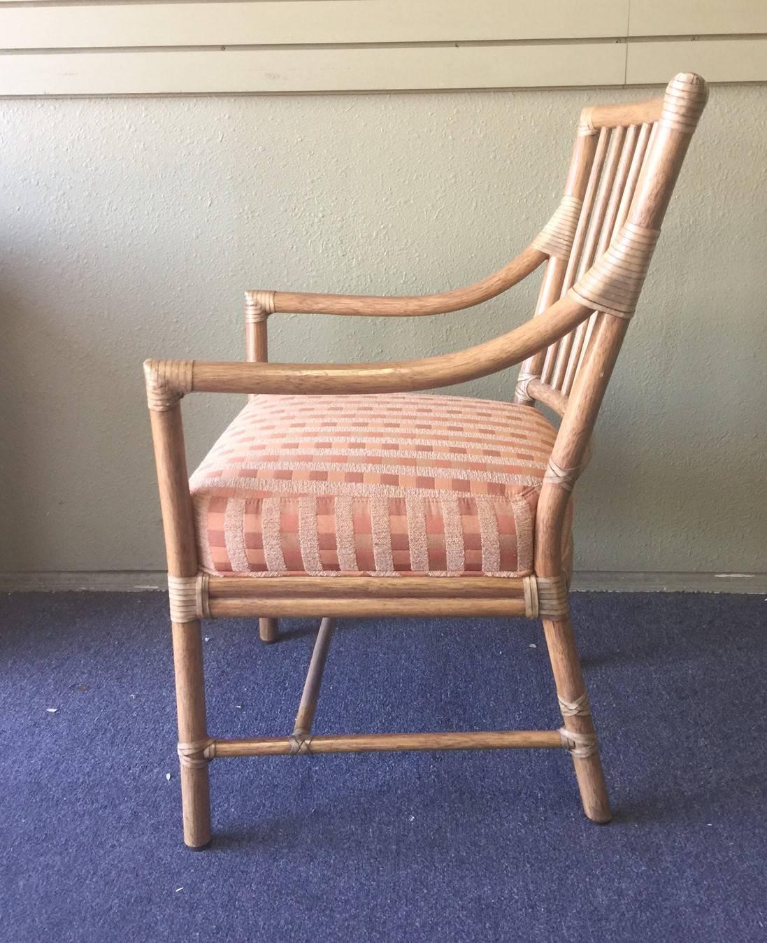 Prescott Bamboo Four Armchairs by McGuire In Excellent Condition In San Diego, CA