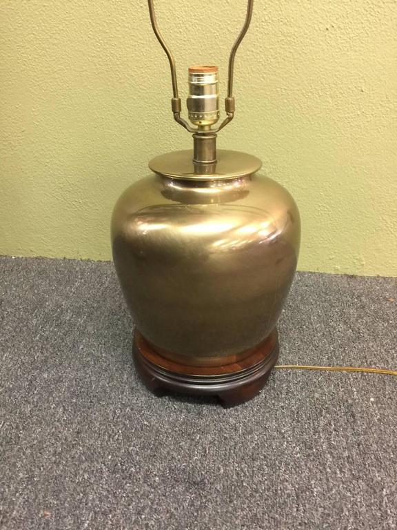 Pair of MidCentury Brass Ginger Jar Style Table Lamps at 1stdibs