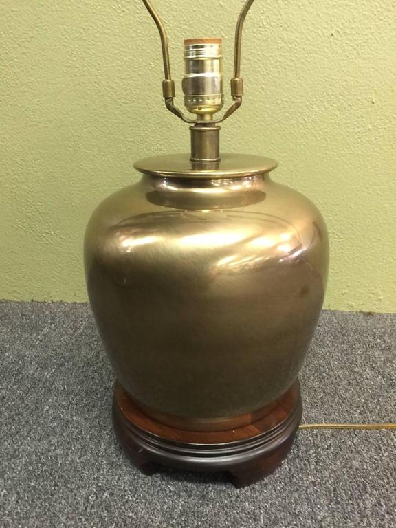 Mid Century Brass Ginger Jar Style, Brass Ginger Jar Lamps