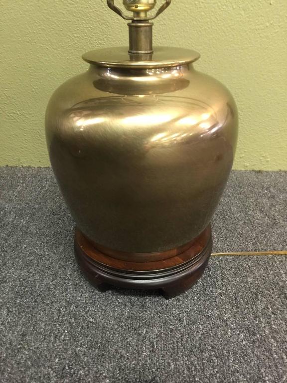 Pair of MidCentury Brass Ginger Jar Style Table Lamps at 1stdibs