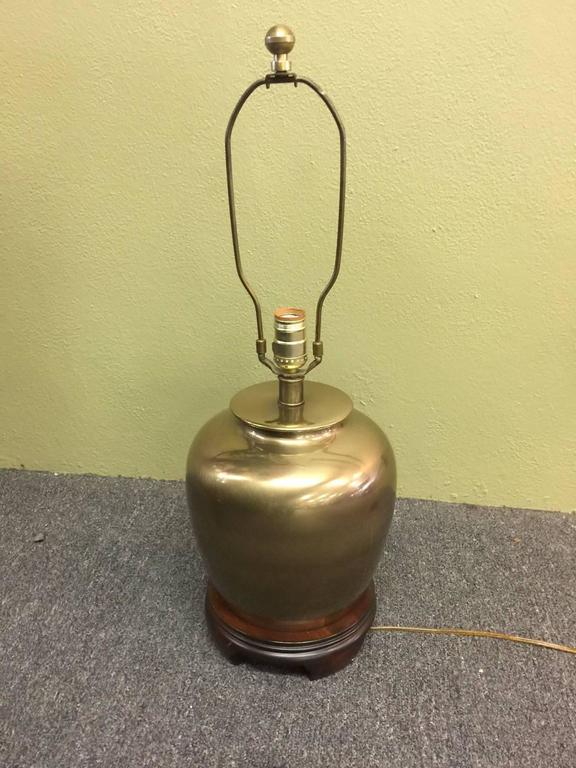 Pair of MidCentury Brass Ginger Jar Style Table Lamps at 1stdibs