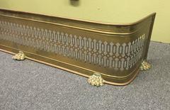 Pierced Fireplace Fender with Claw Feet
