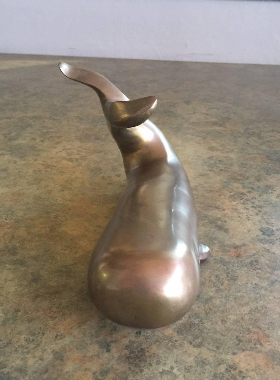 brass whale paperweight